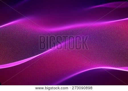 3d Sound Waves, Visual Audio Equalizer. Big Data Abstract Visualization. Red Bright Sound Waves. Dig