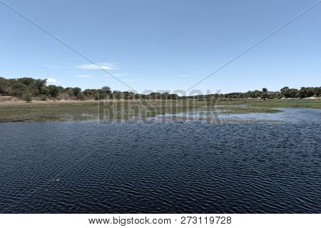 Landscape At Boteti River, Makgadikgadi National Park, Botswana, Africa