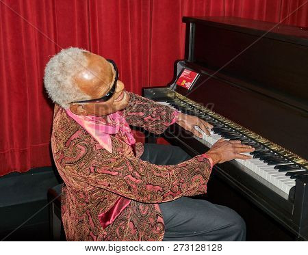 Montreal, Canada - September 23, 2018: Ray Charles, American Singer, Songwriter, Musician, And Compo