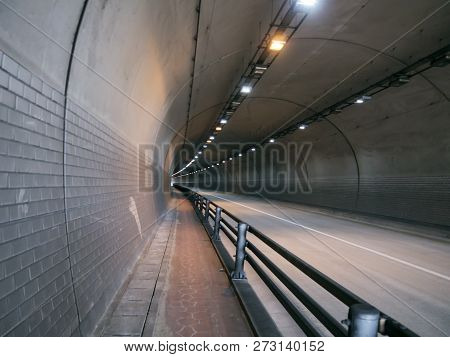 The Road Tunel In Yeousu City, South Korea