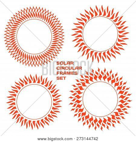 Solar Circle Frames Set. Elements For Your Perfect Design.