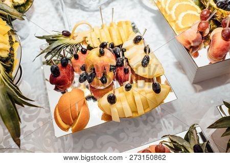 Luxury Wedding Catering.  Delicious Candy Bar At Wedding Recepti