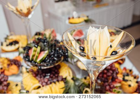 Luxury Wedding Catering.  Delicious Candy Bar At Wedding Recepti