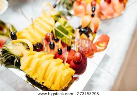 Luxury Wedding Catering.  Delicious Candy Bar At Wedding Recepti