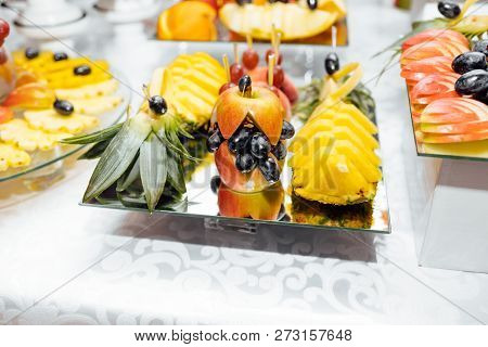 Luxury Wedding Catering.  Delicious Candy Bar At Wedding Recepti