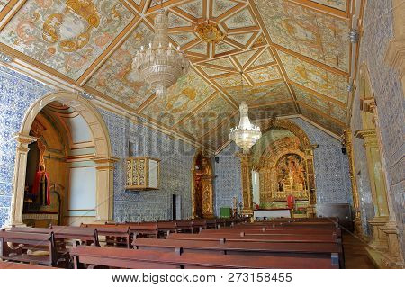 Vila Do Bispo, Portugal - November 12, 2018: The Interior Of The Church (igreja Matriz) Of Vila Do B