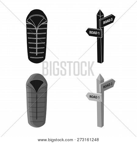 Isolated Object Of Mountaineering And Peak Icon. Set Of Mountaineering And Camp Vector Icon For Stoc