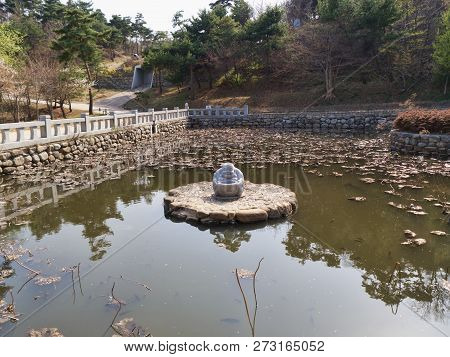 The Small Lake In Naksansa Temple. Yangyang City, South Korea