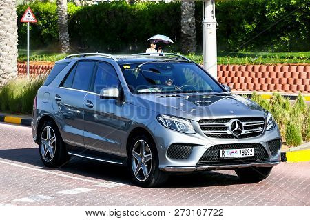 Dubai, Uae - November 15, 2018: Motor Car Mercedes-benz W166 Gle-class In The City Street.