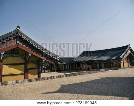 Traditional Korean Houses In Naksansa Temple, Yangyang City, South Korea