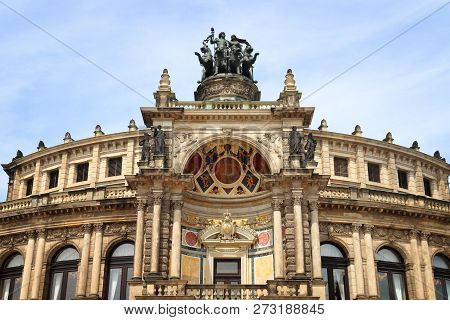 Dresden City In Germany (state Of Sachsen). Saxon State Opera Building - Semperoper.