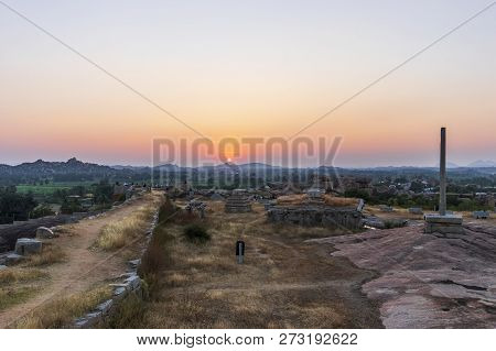 Sunset In Humpi, State Karnataka, India.