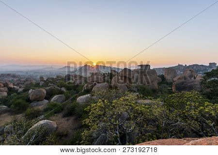 Sunrise In Humpi, State Karnataka, India.