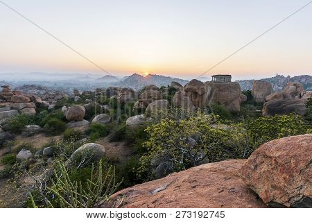 Sunrise In Humpi, State Karnataka, India.