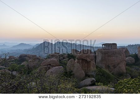 Sunrise In Humpi, State Karnataka, India.
