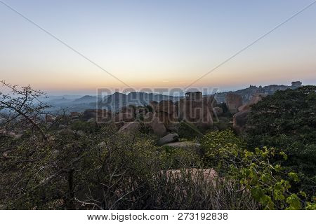 Sunrise In Humpi, State Karnataka, India.