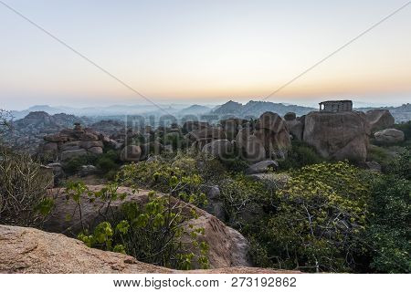 Sunrise In Humpi, State Karnataka, India.