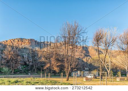 Cederberg, South Africa, August 23, 2018: The Camping Site At Sanddrif Holiday Resort In The Cederbe