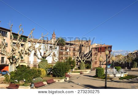 Aragon Square And Cathedral,  Barbastro, Huesca Province,  Aragon, Spain