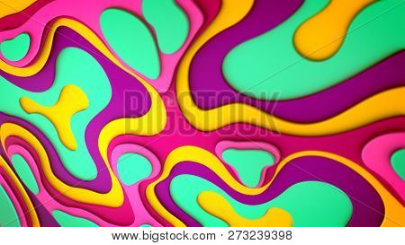 Childish Color Blobs Located Vertically