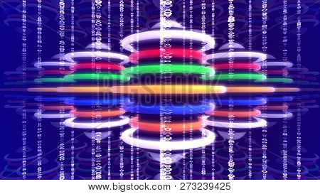 Abstract Color Neon Disc Groups