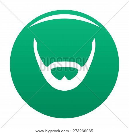Beard And Whiskers Icon. Simple Illustration Of Beard And Whiskers Vector Icon For Any Design Green