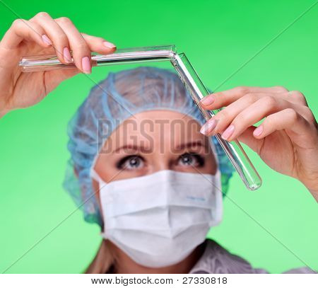 forsker i laboratoriet isolatated