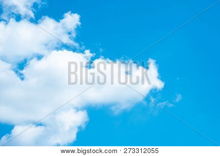 Beautiful Blue Sky Clouds For Background. Cloudy.
