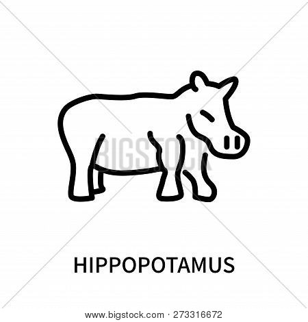 Hippopotamus Icon Isolated On White Background. Hippopotamus Icon Simple Sign. Hippopotamus Icon Tre