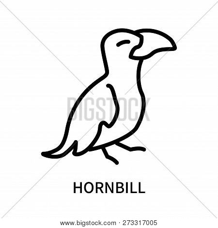 Hornbill Icon Isolated On White Background. Hornbill Icon Simple Sign. Hornbill Icon Trendy And Mode