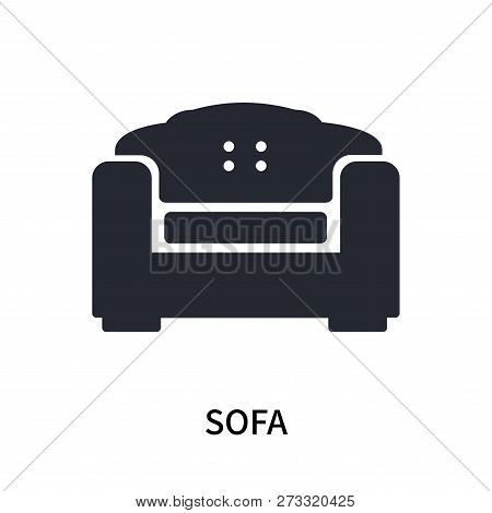 Sofa Icon Isolated On White Background. Sofa Icon Simple Sign. Sofa Icon Trendy And Modern Symbol Fo