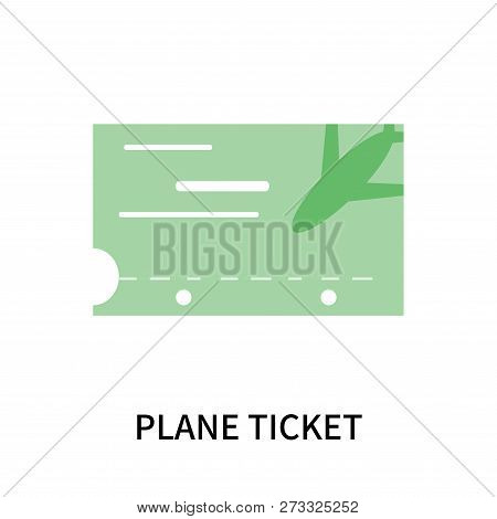 Plane Ticket Icon Isolated On White Background. Plane Ticket Icon Simple Sign. Plane Ticket Icon Tre
