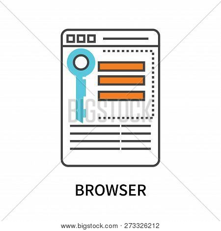 Browser Icon Isolated On White Background. Browser Icon Simple Sign. Browser Icon Trendy And Modern 