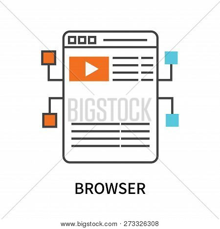 Browser Icon Isolated On White Background. Browser Icon Simple Sign. Browser Icon Trendy And Modern 