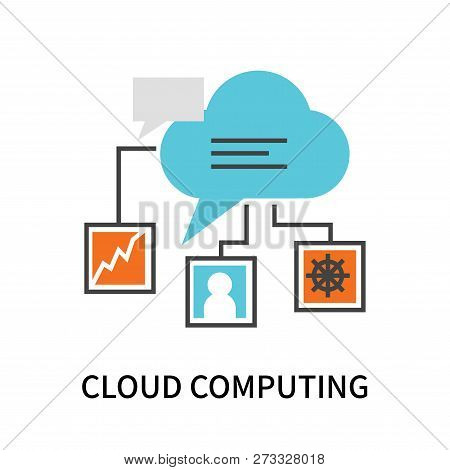 Cloud Computing Icon Isolated On White Background. Cloud Computing Icon Simple Sign. Cloud Computing