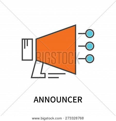 Announcer Icon Isolated On White Background. Announcer Icon Simple Sign. Announcer Icon Trendy And M
