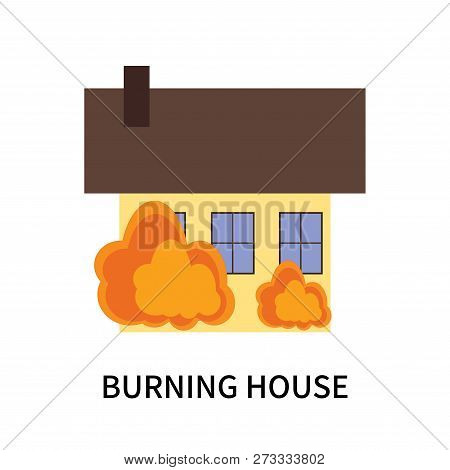 Burning House Icon Isolated On White Background. Burning House Icon Simple Sign. Burning House Icon 