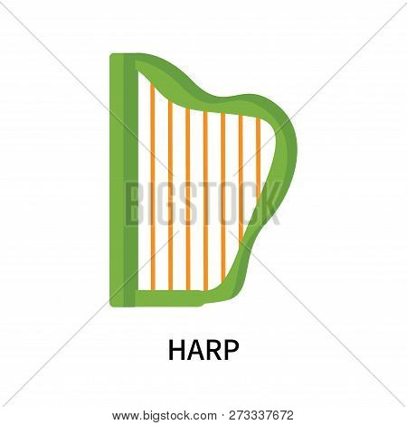 Harp Icon Isolated On White Background. Harp Icon Simple Sign. Harp Icon Trendy And Modern Symbol Fo