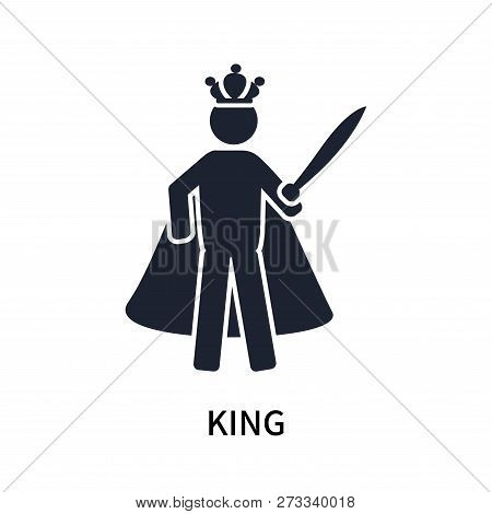 King Icon Isolated On White Background. King Icon Simple Sign. King Icon Trendy And Modern Symbol Fo