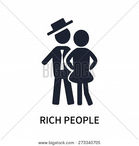 Rich People Icon Isolated On White Background. Rich People Icon Simple Sign. Rich People Icon Trendy
