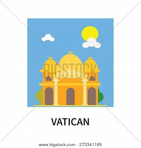 Vatican Icon Isolated On White Background. Vatican Icon Simple Sign. Vatican Icon Trendy And Modern 