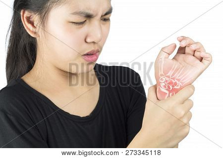 Wrist Bones Injury White Background Wrist Pain