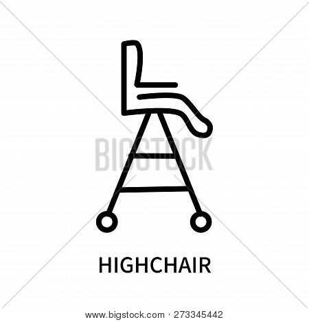 Highchair Icon Isolated On White Background. Highchair Icon Simple Sign. Highchair Icon Trendy And M