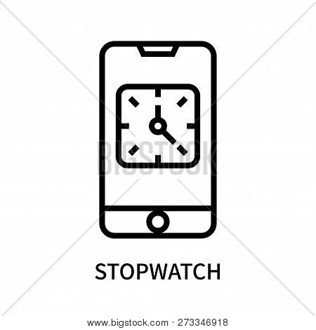 Stopwatch Icon Isolated On White Background. Stopwatch Icon Simple Sign. Stopwatch Icon Trendy And M