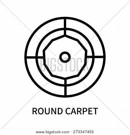 Round Carpet Icon Isolated On White Background. Round Carpet Icon Simple Sign. Round Carpet Icon Tre