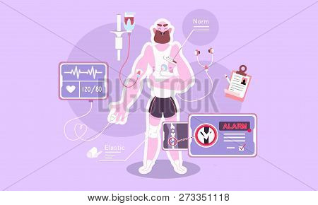 Medical Examination Of The Body. Concept Of The Patient At The Reception At The Doctor. Man In The H