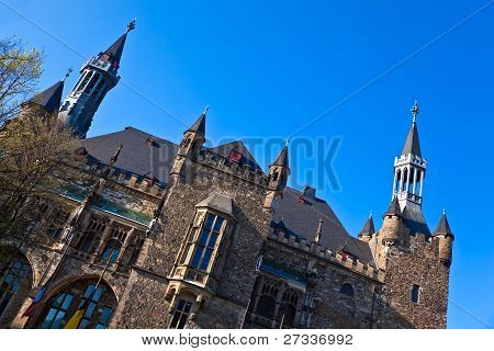 Rådhus i Aachen, Tyskland.