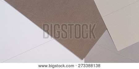 Color Papers Geometry Composition Background With Gray And Brown White Tones