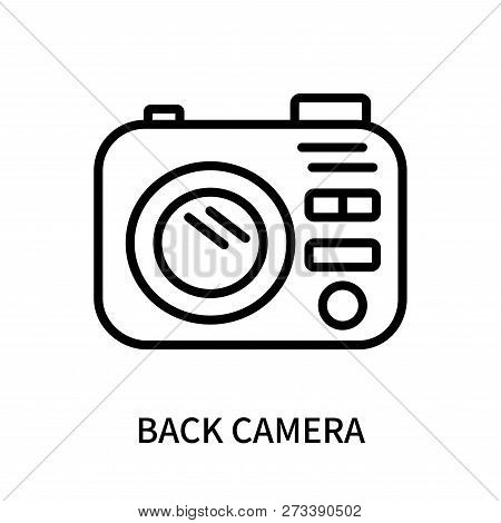 Back Camera Icon Isolated On White Background. Back Camera Icon Simple Sign. Back Camera Icon Trendy