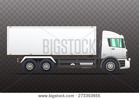 Illustration Of Realistic Van On A Semi-transparent Background.